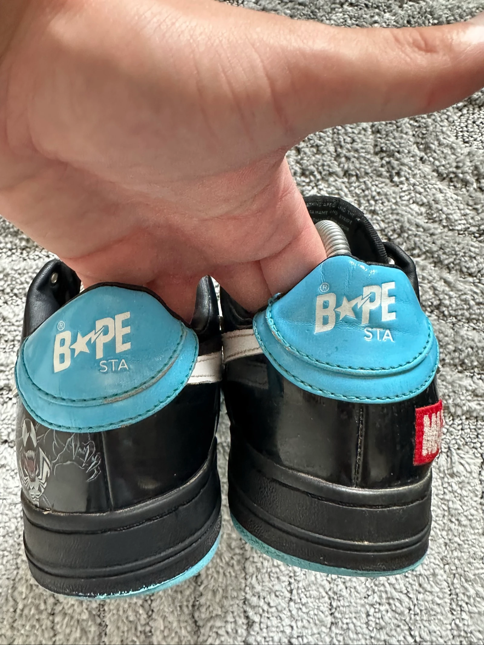 Bape | Bape x Marvel Preto & Azul | Tamanho 40 – photo 5